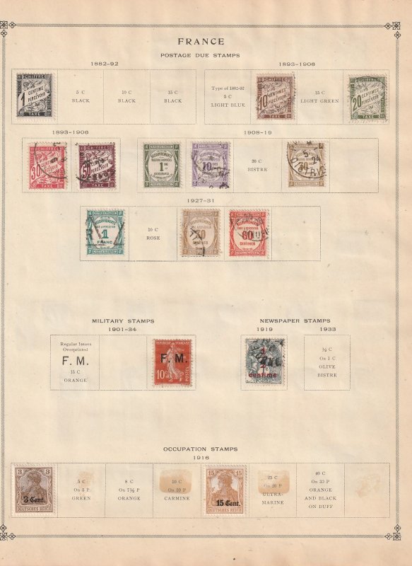 France Collection - 12 Scans, All the stamps are in the scans.