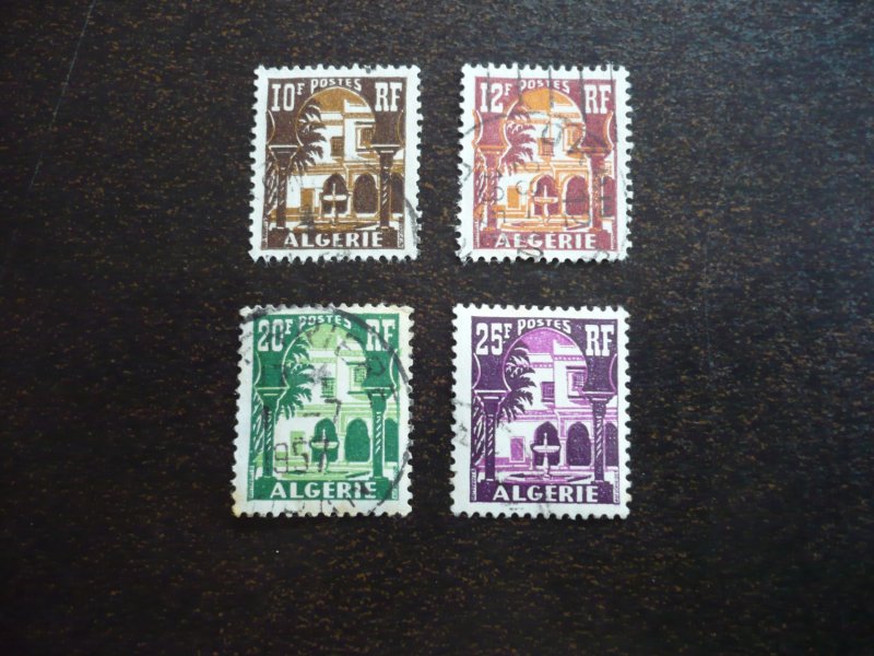 Stamps - Algeria - Scott# 267,268,270,271 - Used Part Set of 4 Stamps