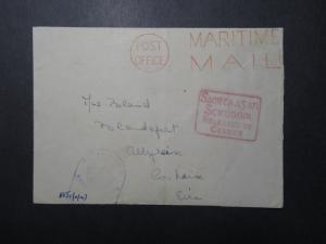 Ireland WWII Forces Cover / Galic Censor / Maritime Mail/ Navy censor - Z12276