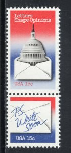 1809 - 1810 * P S WRITE SOON * U.S. Postage Stamps Pair MNH