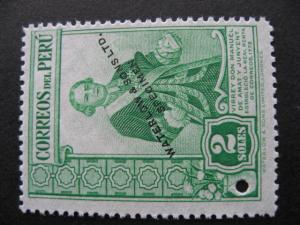 Peru 1936 2S Green Sc 370 type Specimen Proof MNG PLZ read description