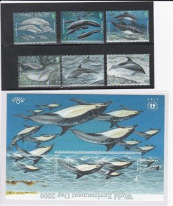 Jersey # 951-956, 957, Marine Mammals, Mint NH, 1/2 Cat