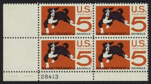 #1307 5c Humane Treatment of Animals, Plt Blk [28413 LL] **ANY 5=FREE SHIP**