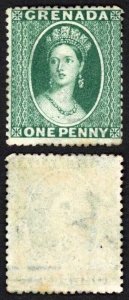 Grenada SG4 1d Green wmk Small Star (sideways) Rough Perf 14 to 16 M/M