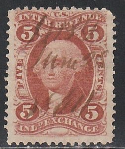 United States # R27c, Internal Revenue Inland Exchange 5 cent,  Used,