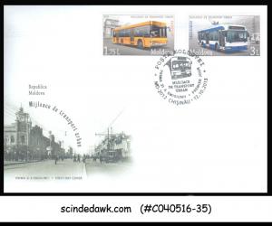 MOLDOVA - 2013 URBAN TRANSPORT / TRAMS & BUSES - 2V - FDC