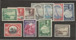 Bermuda Sc #105-114 set of 11  OG  VF