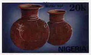 Nigeria 1990 Pottery - original hand-painted artwork for ...