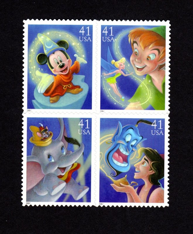 4192-95 Art of Disney Magic (BLOCK of 4 READY TO MOUNT) MNH-VF
