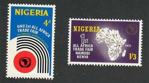 Nigeria; Scott 277-278; 1972;  Unused; NH