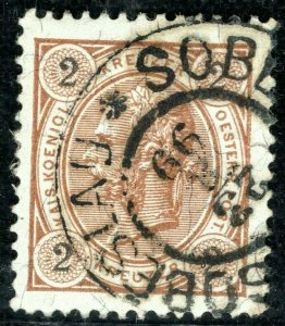 Bohemia Postmark AUSTRIA Stamp *SOBESLAU* Soběslav Bi-Lingual 1899 CDS BLACK245