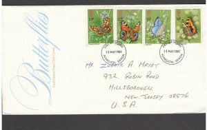 UNITED KINGDOM: #08 - FDC / BUTTERFLIES  / Fine Used-Offered AS IS.