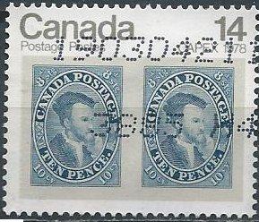 Canada 754 (used, 2019 cancel) 14c CAPEX, reprint of Cartier issue (1978)