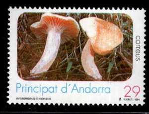 Andorra  (Spanish) Scott 230 MNH** Mushroom Hygrophorus Gliocyclus stamp