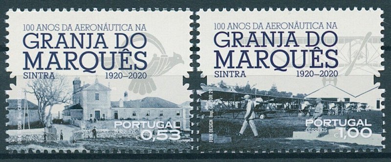 Portugal Aviation Stamps 2020 MNH Granjo do Marques 100 Years Aeronautics 2v Set