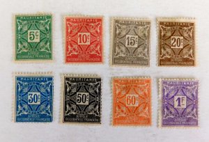 Mauritania #J9-16 Mint/OG/HR/F, Postage Due Stamps, 1914