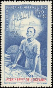 French Polynesia #CB4, Complete Set, 1942, Never Hinged