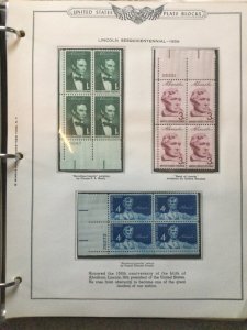 1. Minkus Album of U.S. Commemorative Mint,OG,NH/LH Plate Blocks... SCV $171.00