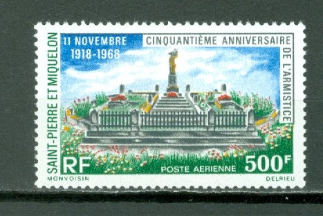 ST.PIERRE & MIQUELON  WAR MEMORIAL #C39...MNH...$27.50