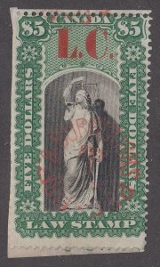 Canada Revenue QL14 Used Quebec Law Stamp