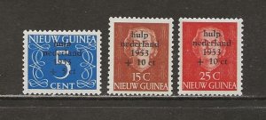 Netherlands New Guinea Scott catalog # B1-B3 Unused Hinged