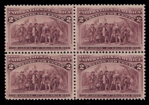 MOMEN: US STAMPS #231 VAR. BLOCK MINT OG NH LOT #84539*