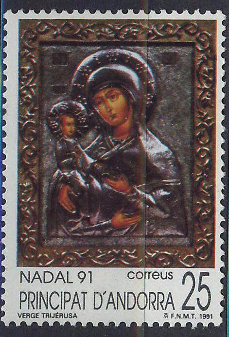 ANDORRA SPANISH 1991 MNH SC.215 Christmas