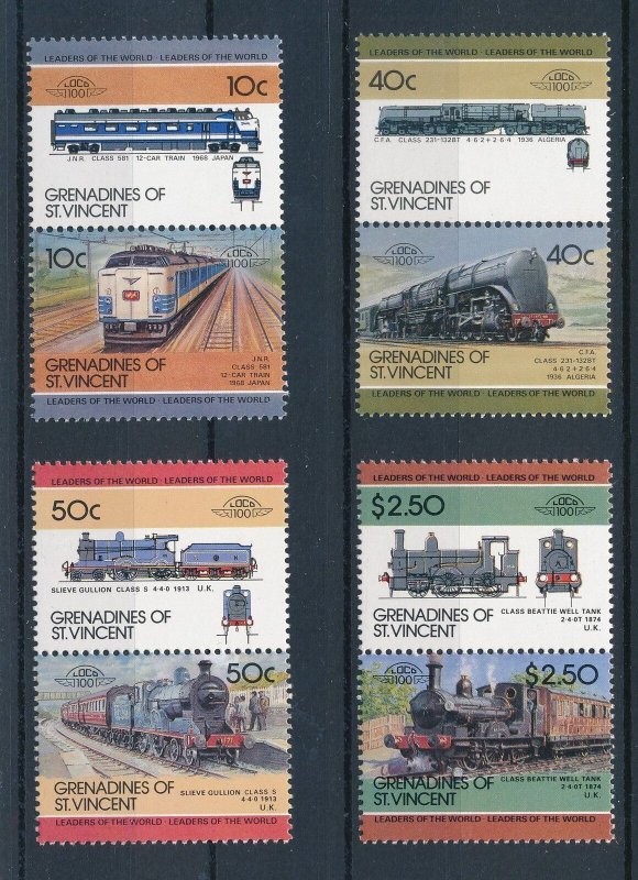 [113566] Grenadines St. Vincent 1985 Railway trains Eisenbahn Locomotives  MNH