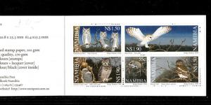 NAMIBIA #898-902a  1998  OWLS  MINT  VF NH  O.G  C/B