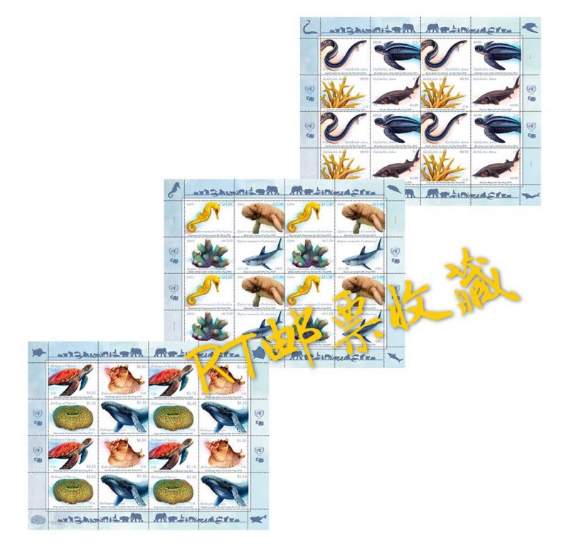 United Nations 2019 UN Fauna Endangered Species Animal Turtle Nature 3 M/S Stamp