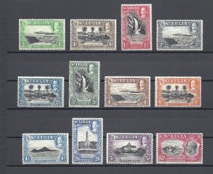 ST LUCIA 1936 SG 113/24 MINT/MNH Cat £110