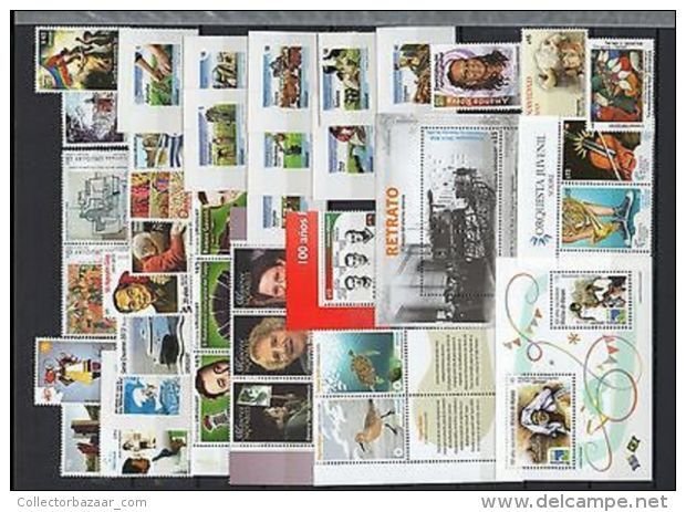 Uruguay MNH stamp collection complete year set 2010 to 2014  Catalog value $800