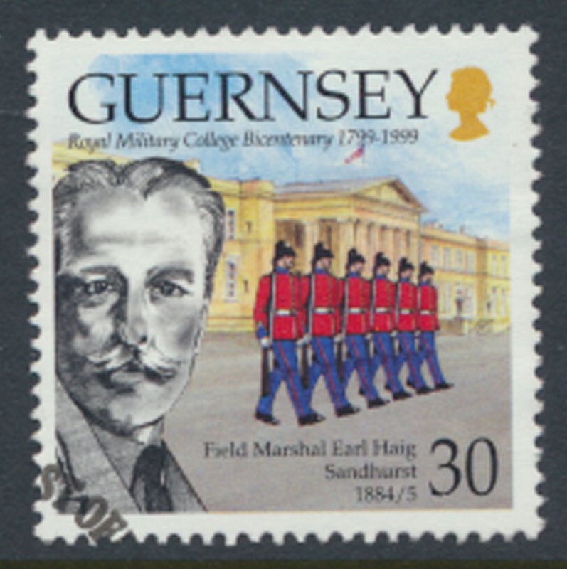 Guernsey  SG 840  SC# 693 Military Sandhurst  First Day of issue cancel see scan