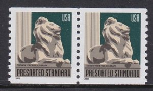 3769 New York Public Library Coil Pair MNH