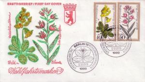 Berlin FDC Sc# 9NB149 9NB150 Flowers L53