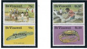 St Vincent 984-85 MNH Specimen 1986 set (KA)(ad4299)