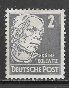 Germany DDR 122: 2pf Kathe Kollwitz, unused, NG, F-VF