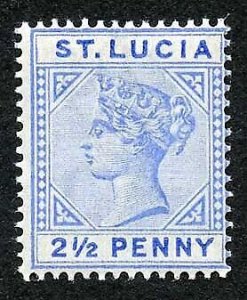 St Lucia SG46 2 1/2d Ultramarine Fresh M/M