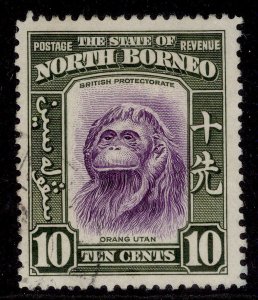 NORTH BORNEO GVI SG309, 10c violet & bronze-green, FINE USED.