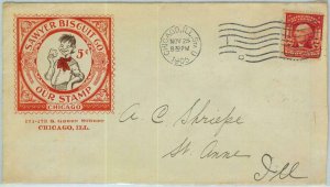 91413 - USA - POSTAL HISTORY -  ADVERTISING COVER Sawyer Biscuits CHICAGO  1905