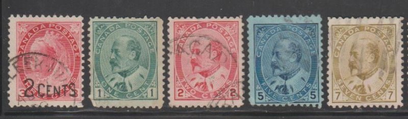 Canada Scott #88-89-90-91-92 Stamp - Used Set of 5