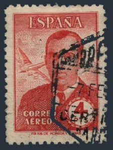 Spain C120, used. Michel 930. Air Post 1945. Capt. Carlos Haya Gonzalez.