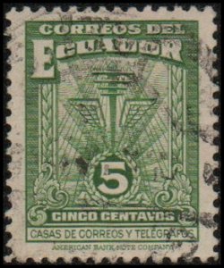 Ecuador RA49A - Used - 5c Communication Symbols (1943) (2)