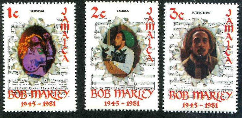 Jamaica SC# MNH 512-4 Bob Marley