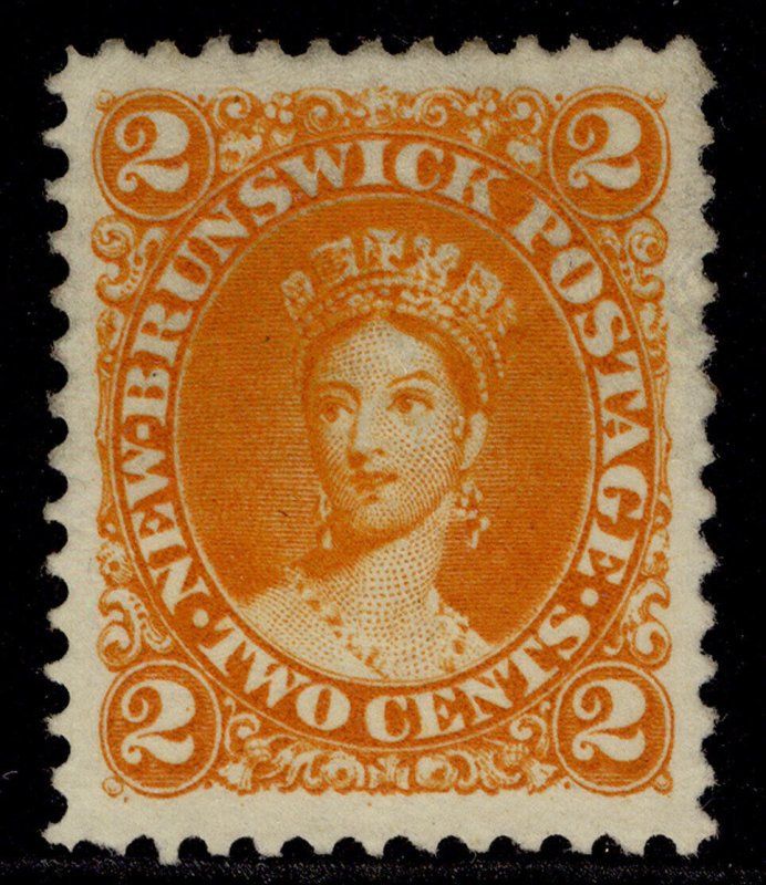 CANADA - New Brunswick QV SG11, 2c orange-yellow, UNUSED. Cat £35.