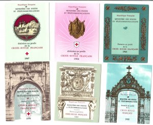 France 1964 Red Cross booklet - fine, ditto 1966-70 [6 books] cat £61