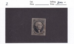 U.S. Classic, Sc # 2, used (62437)