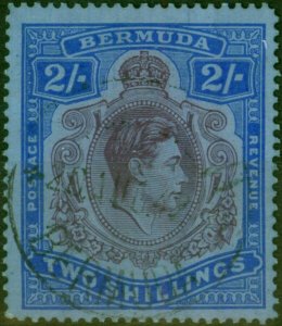 Bermuda 1941 2s Deep Purple & Ultramarine-Grey Blue SG116b Line Perf 14.25 Fi...