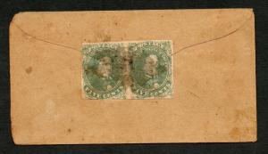 CSA Cover Scott #1 Pair To Col Baxter Mosley 21st VA Regimine, 2nd Brigade