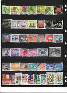 SINGAPORE COLLECTION ON STOCK SHEET MINT/USED